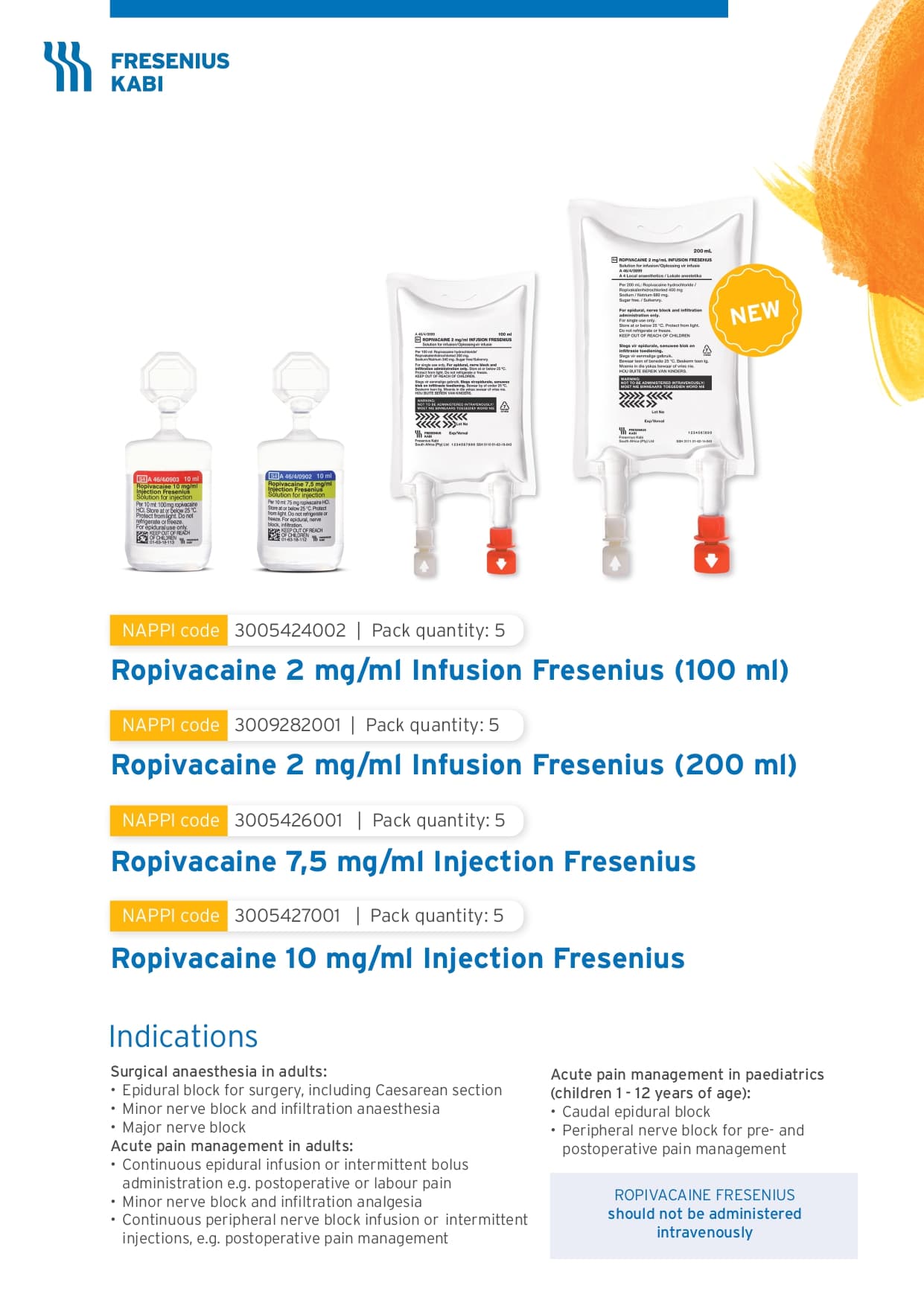 image for ROPIVACAINE FACT SHEET