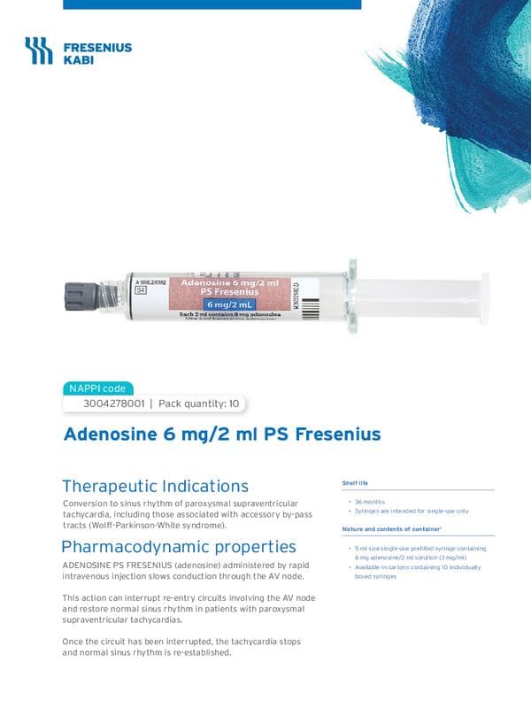 image for ADENOSINE FACT SHEET